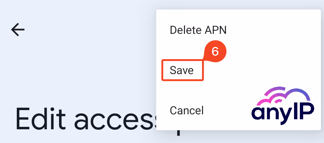 How to save your APN's modifications